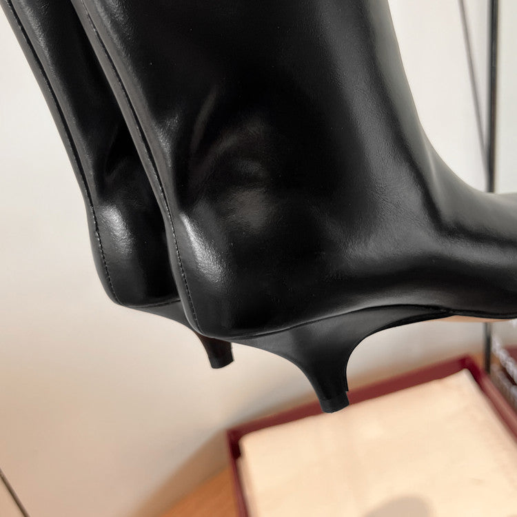 Karin Luna In Stock In Stock    Stunning Elegant Style Kitten Heel Straight Long Boots