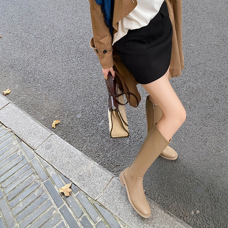 Karin Luna Internet Celebrity Photo  Best-selling in stock Full Leather Basic Long Boots  Winter Essential Combat Boots