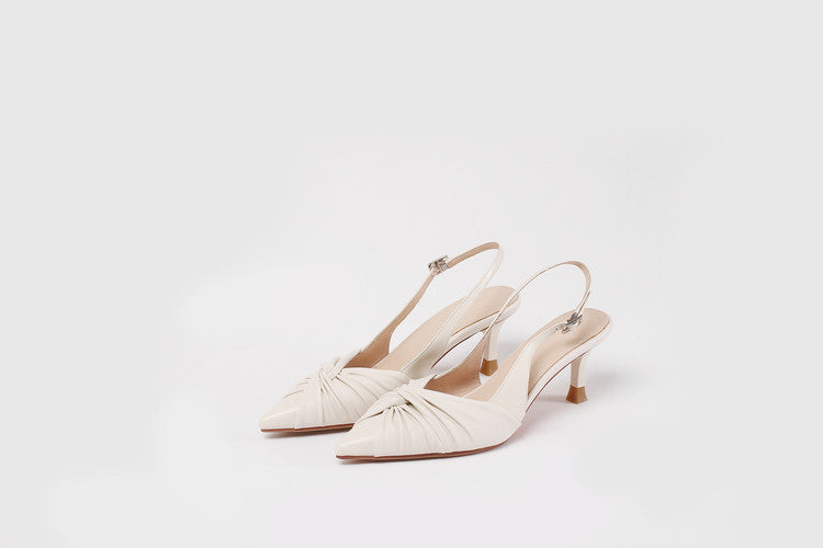 Karin Luna In Stock In Stock  Exquisite Pointed Toe Backless Closed-Toe Stiletto Sandals