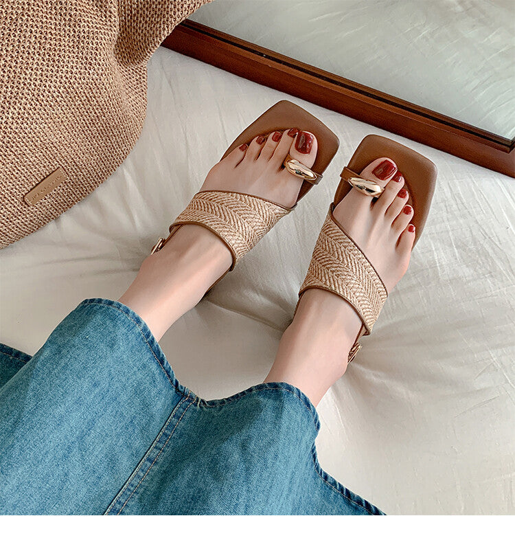 Karin Luna Hot Item Hot Item Spot Goods Featured Bestsellers Holiday Style Woven Sofa Sandals