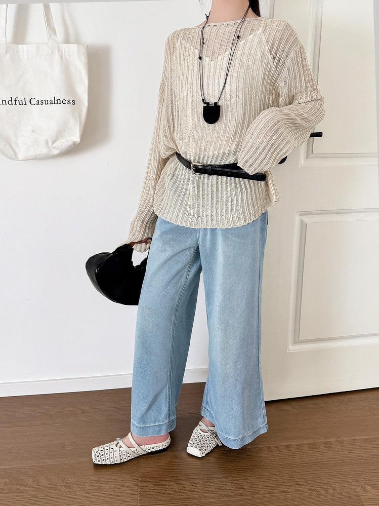 Karin Luna In Stock Spot Goods  Hot-Selling Square-Toe Woven Pig Nose Closed-Toe Slippers
