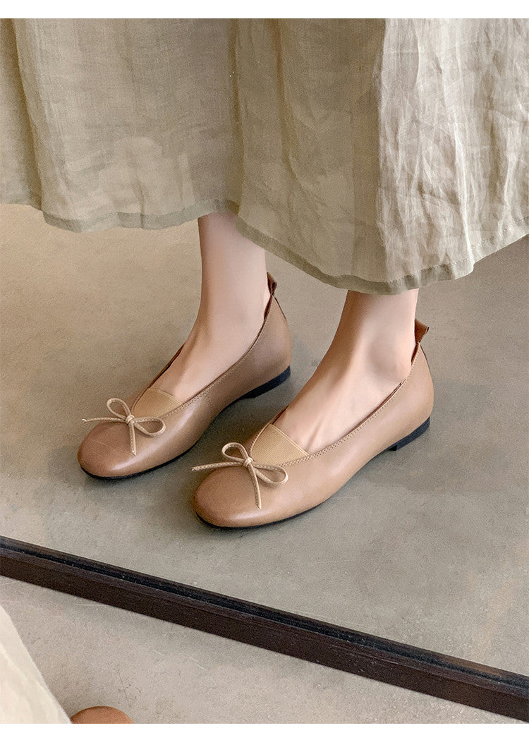 Karin Luna Full Layer Inside and Out~Basic Versatile Bow Hidden Heel Shoes