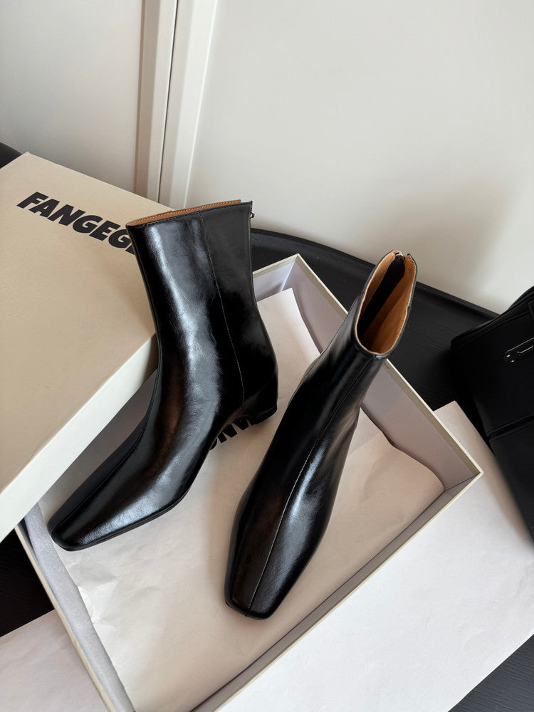 Karin Luna Basic Versatile  Square toe Hot-selling Short Boots