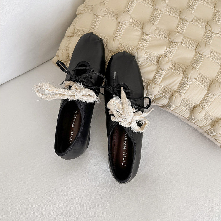 Karin Luna In Stock In Stock  Xiaohongshu Hot Sale Full Leather Round Toe Deep Mouth Single Shoes