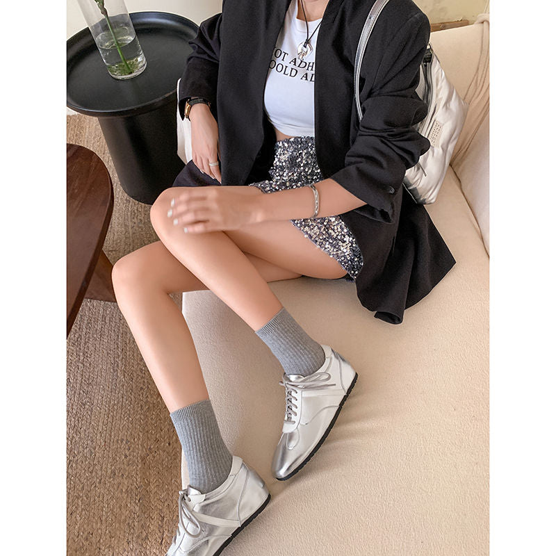 Karin Luna Casual Shoes Series~ Spot Goods Spot Goods Hot-selling Lace-up Hidden Heel Deep Mouth Single Shoes
