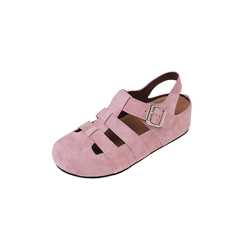 Karin Luna Full Layer Inside and Out~Basic Versatile Perforated Round Toe Birkenstock Shoes