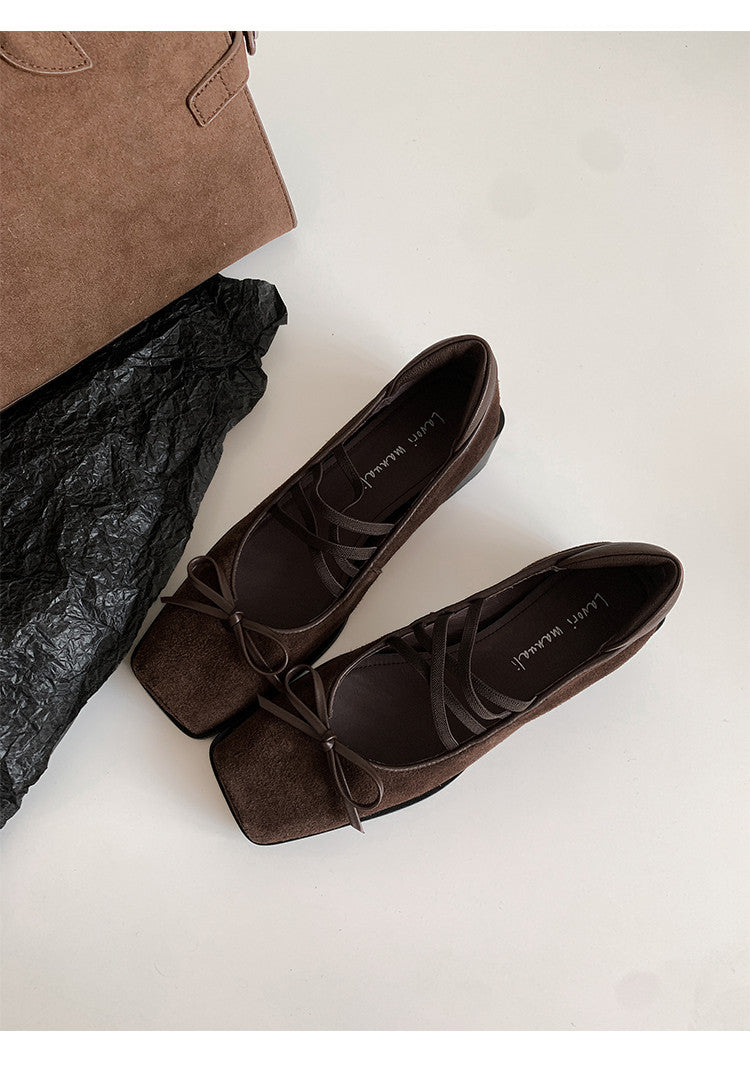 Karin Luna Hot Item Hot Item Xiaohongshu Hot Item  Comes with Bowknot Mary Jane Flats