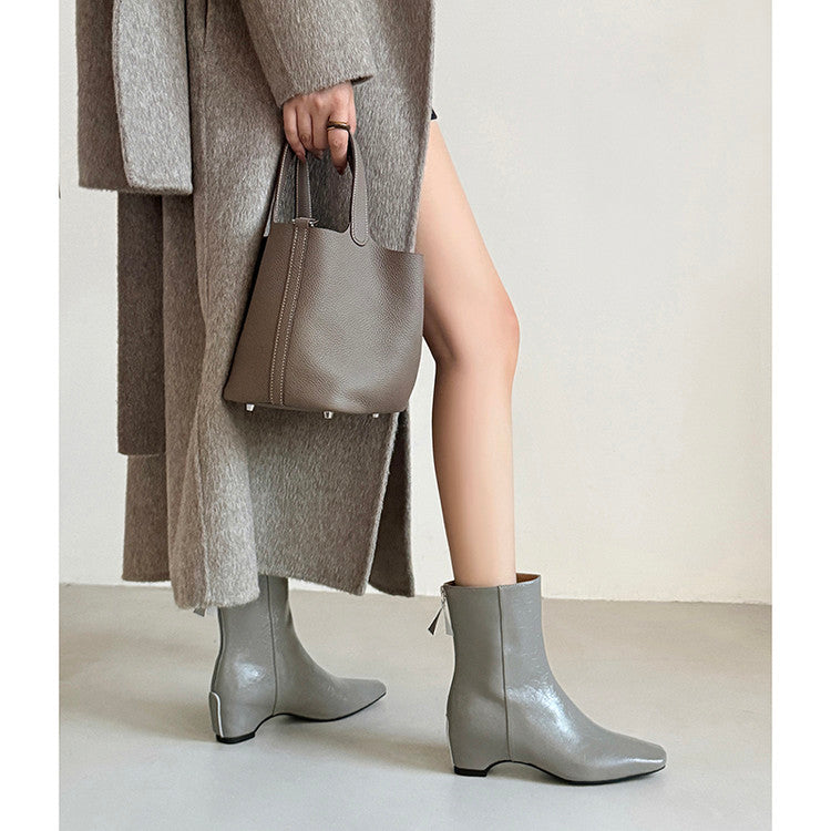 Karin Luna Basic Versatile  Square toe Hot-selling Short Boots
