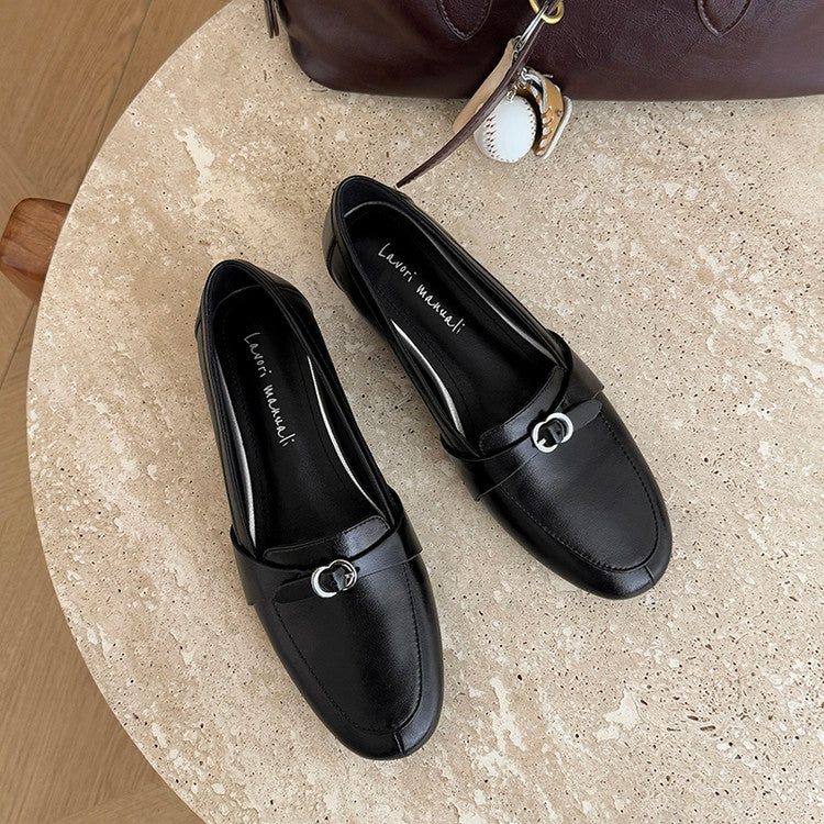 Karin Luna In Stock Spot Goods Basic Versatile British Style Single Shoes