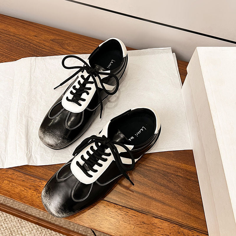 Karin Luna Casual Shoes Series~ Spot Goods Spot Goods Hot-selling Lace-up Hidden Heel Deep Mouth Single Shoes