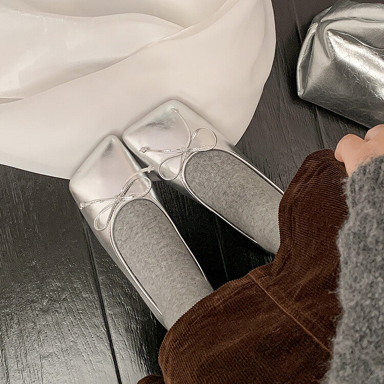 Karin Luna In Stock Spot Goods  Hurry up and grab this hot item!！Square-Toed Flat Granny Shoes