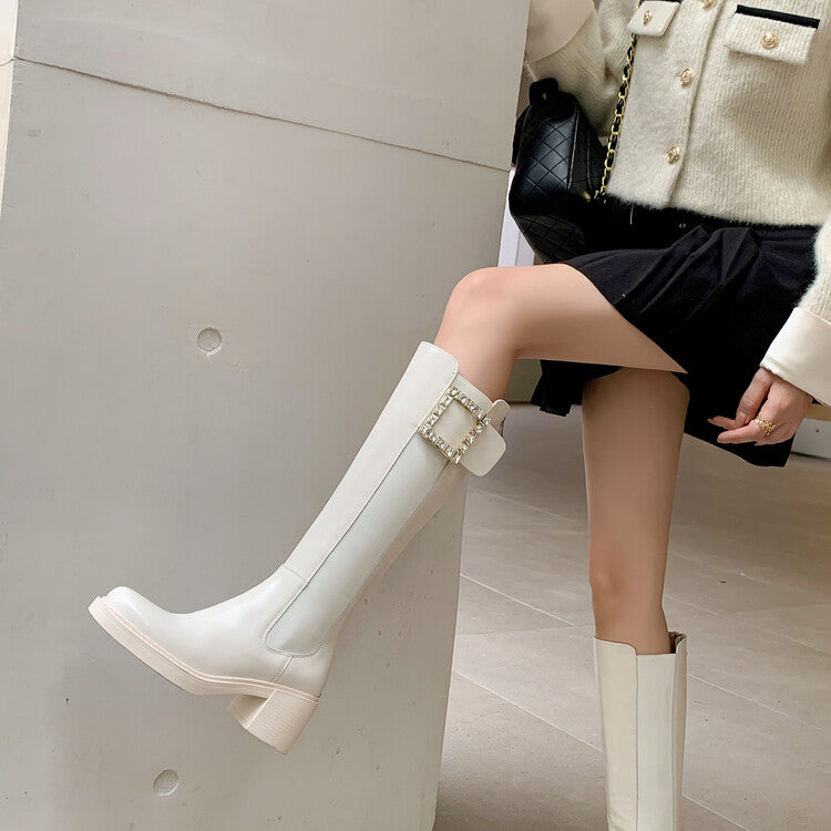 Karin Luna Bestseller Spot Goods Exquisiteness round Head Elastic Long Boots