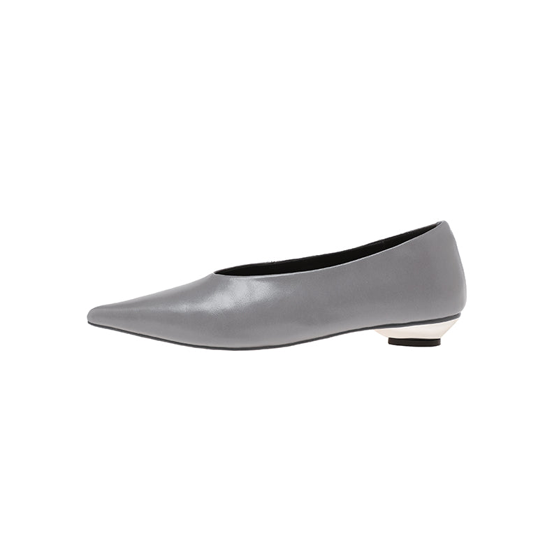 Karin Luna In Stock Spot Goods Classic three-color pointed toe metal heel shoes