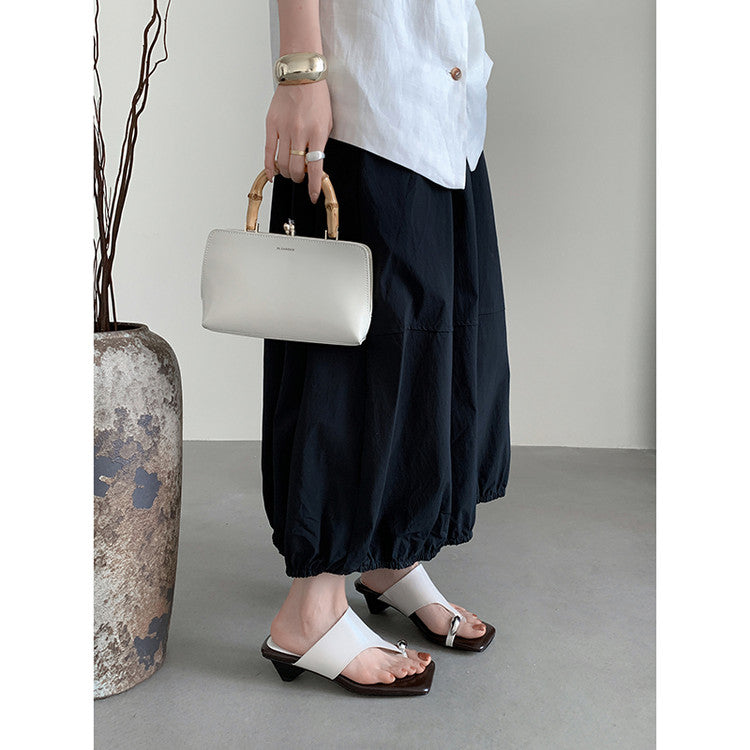 Karin Luna In Stock  Spot Goods   Casual Style Square Toe Slip-On Super Comfortable Slippers