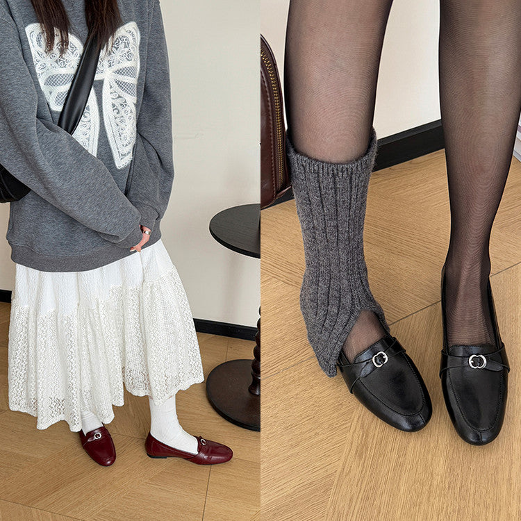 Karin Luna In Stock Spot Goods Basic Versatile British Style Single Shoes