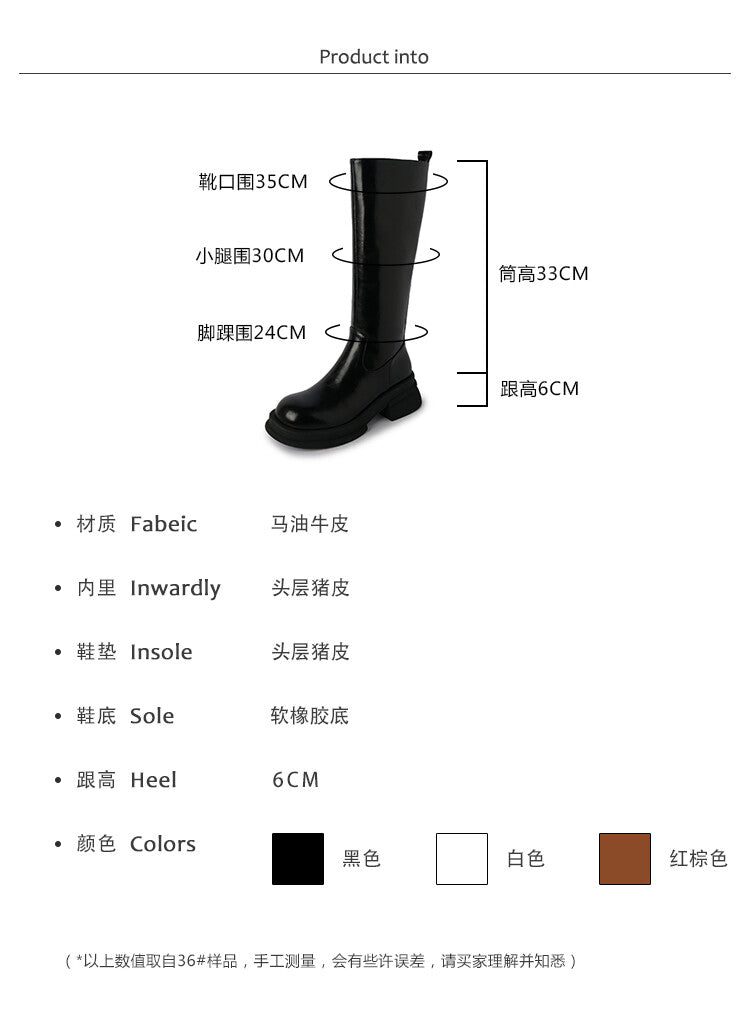Karin Luna In Stock Spot Goods  Always in stock  Classic Basic Style Round Toe Thick Sole Knight Boots