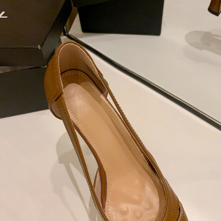 Karin Luna Hot-Selling Retro Big Item Big Goods Available for sale all seasons French-style Hollow Out Single Shoes Full leather inside and out