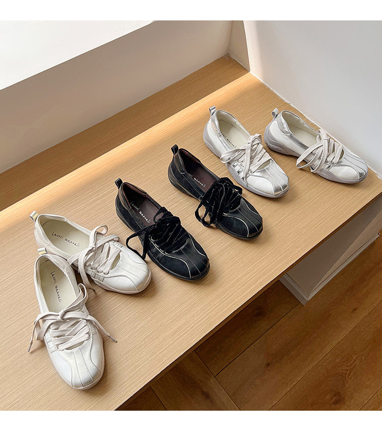 Karin Luna Casual Shoes Series~  In Stock Hot-Selling Versatile Lace-Up Casual Deep Mouth Flats