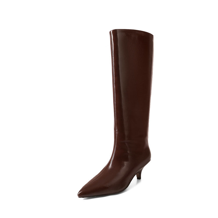 Karin Luna In Stock In Stock    Stunning Elegant Style Kitten Heel Straight Long Boots