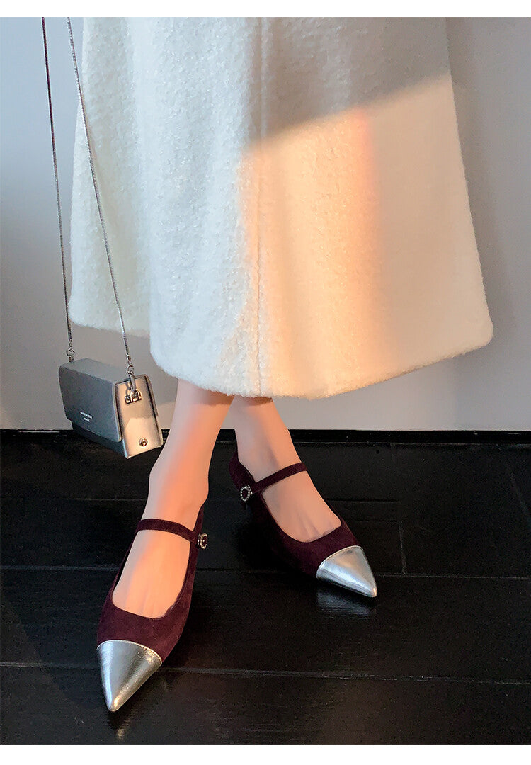 Karin Luna In Stock  Spot Goods In Stock  Classic Color Block Pointed Toe Hot-Selling Elegant Stiletto Pumps