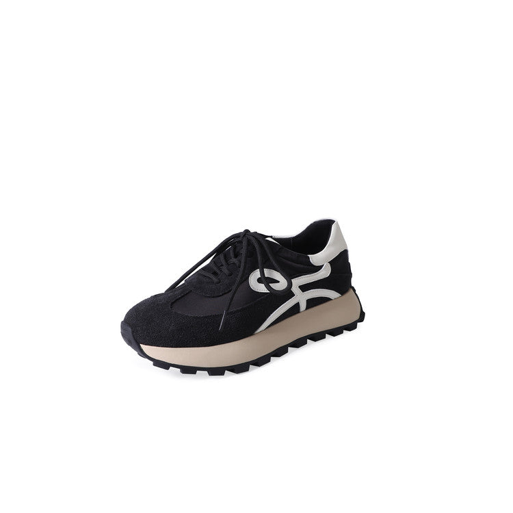 Karin Luna Casual Shoes Series~  In Stock Hot-Selling Versatile Lace-Up Thick-Soled Deep Mouth Single Shoes