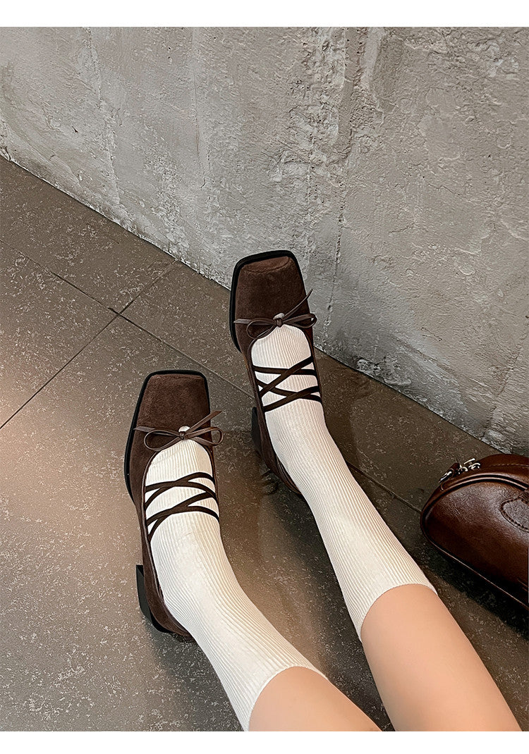 Karin Luna Hot Item Hot Item Xiaohongshu Hot Item  Comes with Bowknot Mary Jane Flats