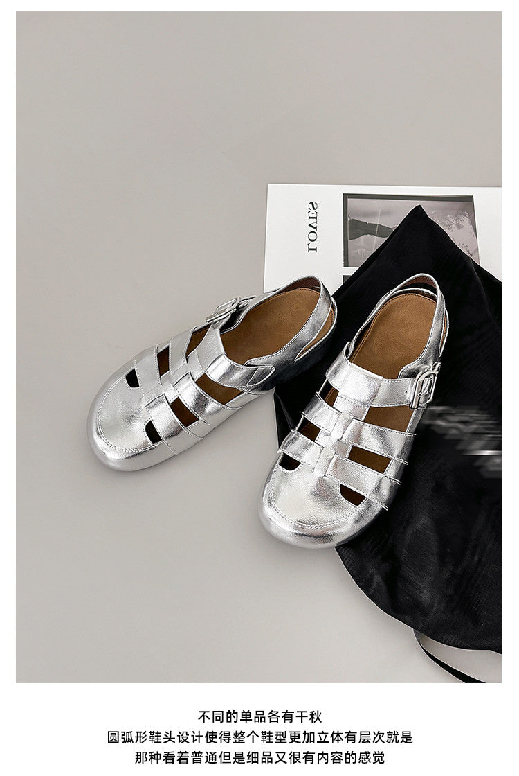 Karin Luna Full Layer Inside and Out~Basic Versatile Perforated Round Toe Birkenstock Shoes