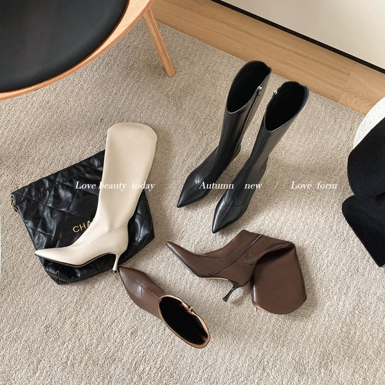 Karin Luna Elegant Style v Pointed Toe Stiletto Long Boots