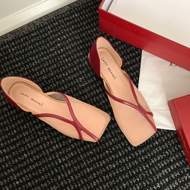 Karin Luna In Stock Spot Goods  Square Toe Mesh Sandals
