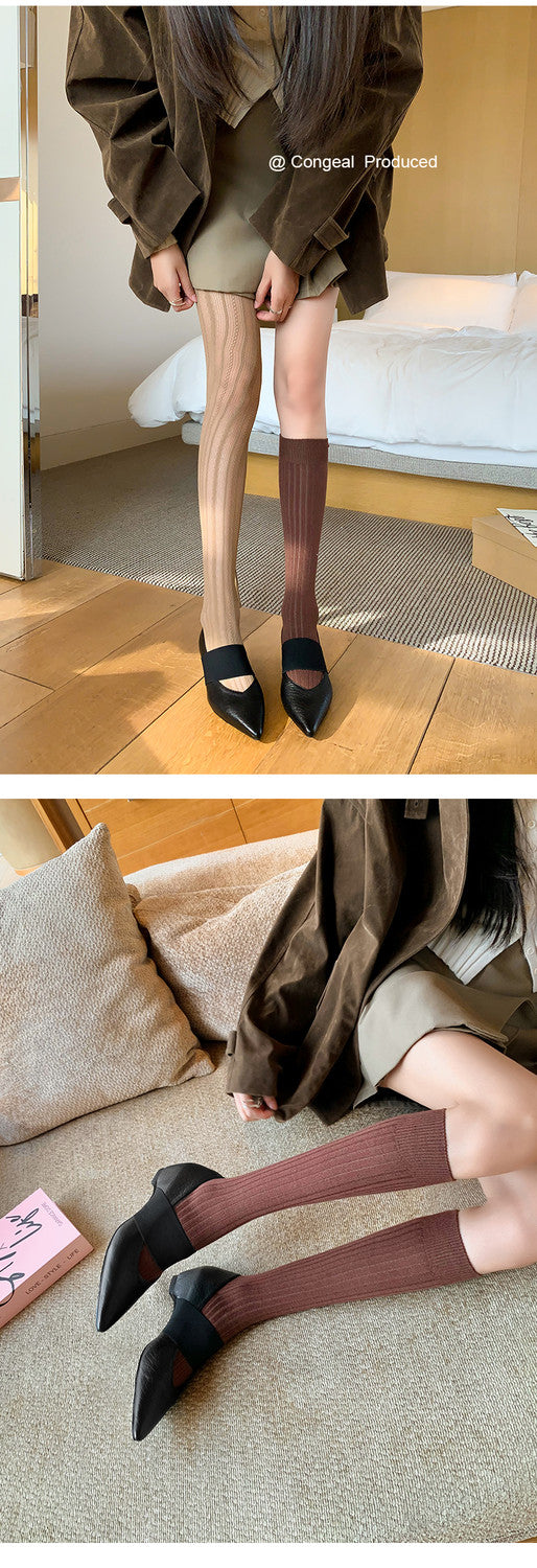 Karin Luna  Popular Pointed Toe Hidden Heel Strap Single Shoes