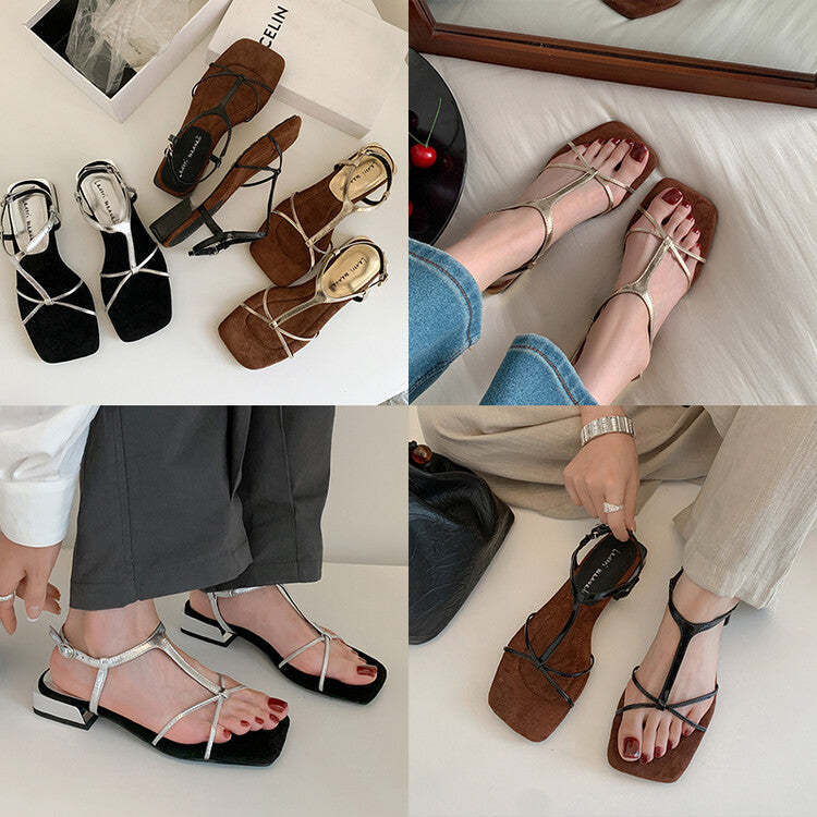 Karin Luna Bestseller Popular Featured products a Large Number of Spot Goods  Comes with data included  Thin Strap T Word Sandals