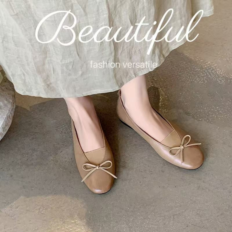 Karin Luna Full Layer Inside and Out~Basic Versatile Bow Hidden Heel Shoes