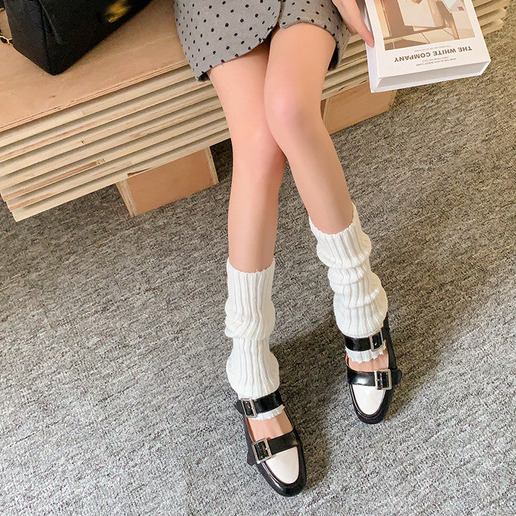 Karin Luna In Stock Spot Goods One-Strap Height-Increasing Belt Buckle Single Shoes