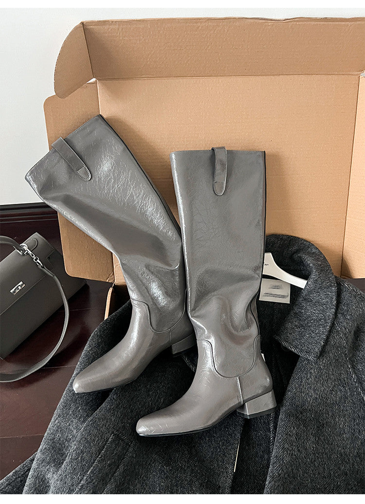 Karin Luna In Stock In Stock Classic Slip-On Straight Long Boots