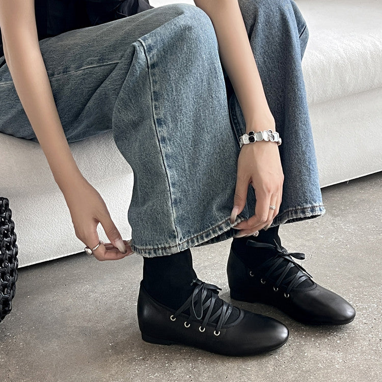 Karin Luna Round Toe Internal Height Increase Lace-up Ankle Boots