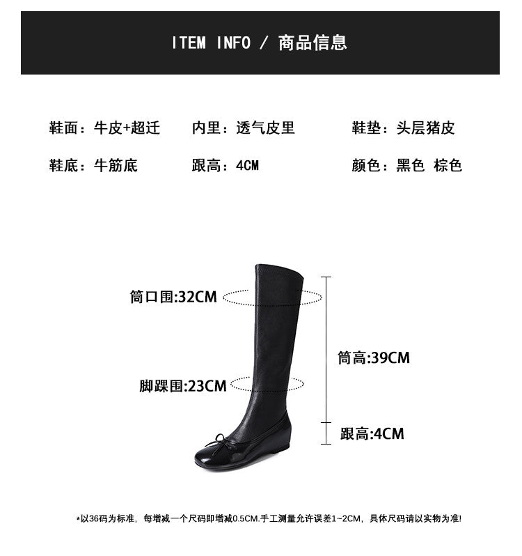 Karin Luna In Stock Spot Goods  Butterfly Knot Round Toe Hidden Heel Boots