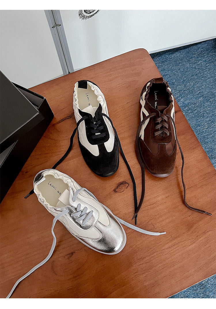 Karin Luna Casual Shoes Series~  In Stock Hot-Selling Versatile Lace-Up Deep Mouth Flats