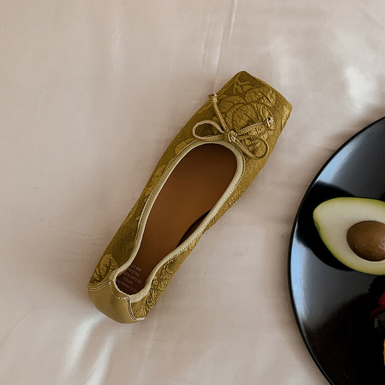 Karin Luna In Stock  In stock  Vintage Chinese Style Embroidered Rose~ Butterfly Knot Granny Shoes