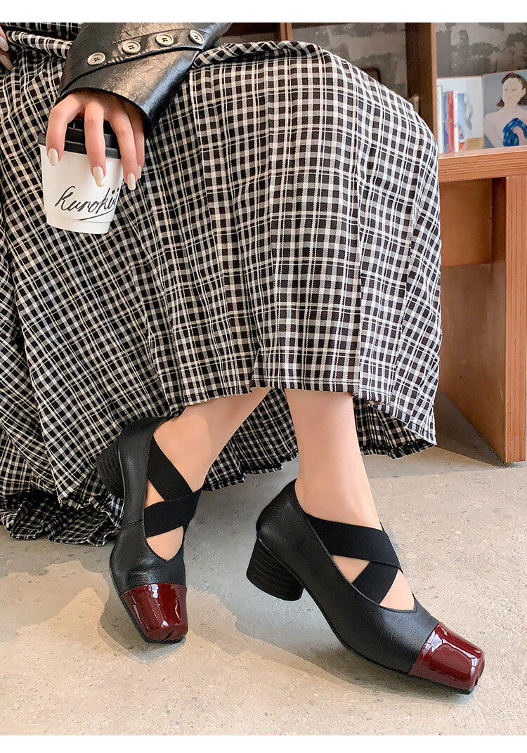 Karin Luna In Stock  Spot Goods  Lost in a Flash~Full Grain Leather Inside and Out Pig Nose Style Mainly Recommended Popular Ballet Shoes