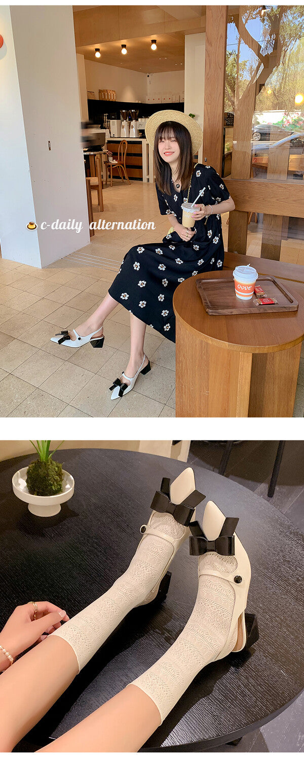 Karin Luna In Stock Spot Goods  Hot-Selling Closed-Toe Sandals  Full leather inside and out Sweet Bow