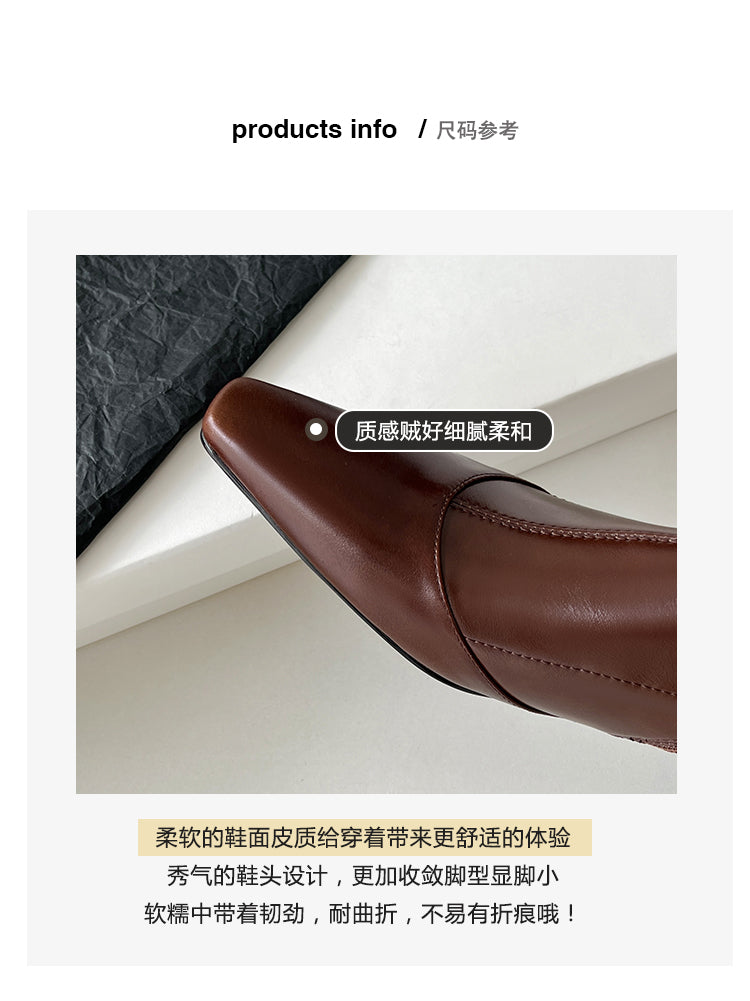 Karin Luna In Stock In Stock Slim Boots Series！Chunky Heel Ankle Boots