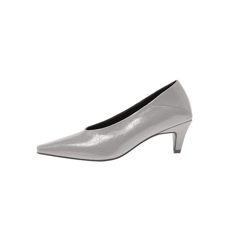 Karin Luna In Stock In Stock ~Basic Versatile French Style Small Square Toe Shallow Mouth Single Shoes