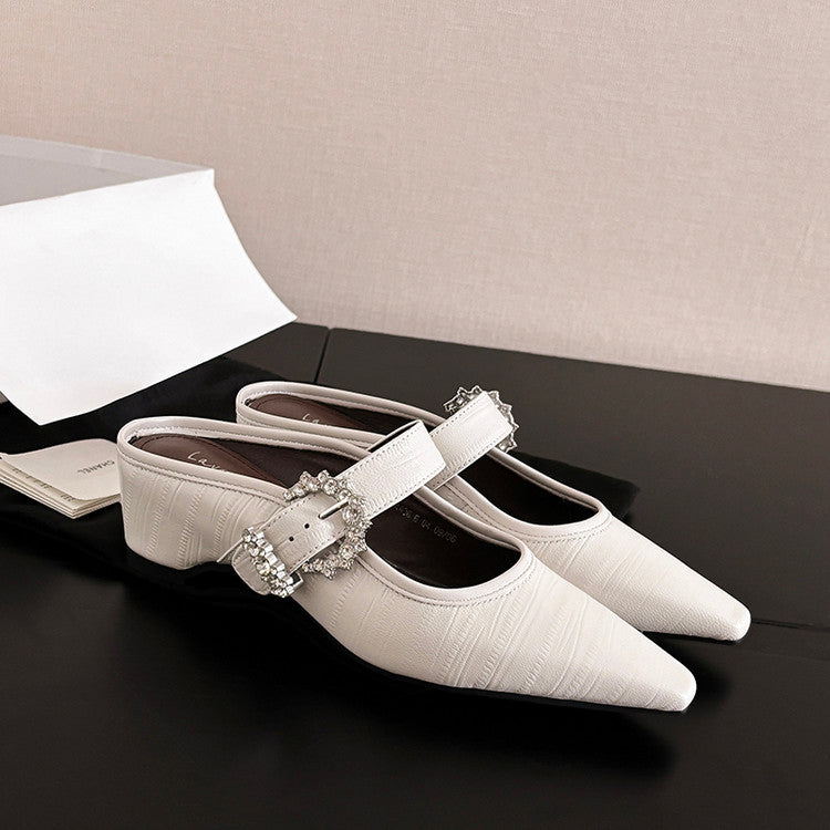 Karin Luna In Stock Spot Goods Full Layer Rhinestone Exquisite Closed-Toe Slippers