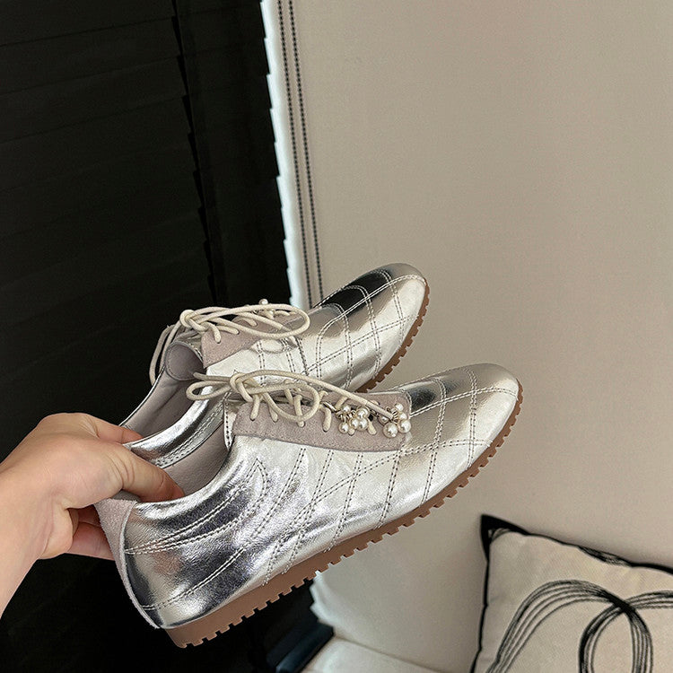 Karin Luna Casual Shoes Series~  In stock Xiaohongshu Hot-Selling Lace-Up Thick-Soled Deep Mouth Single Shoes