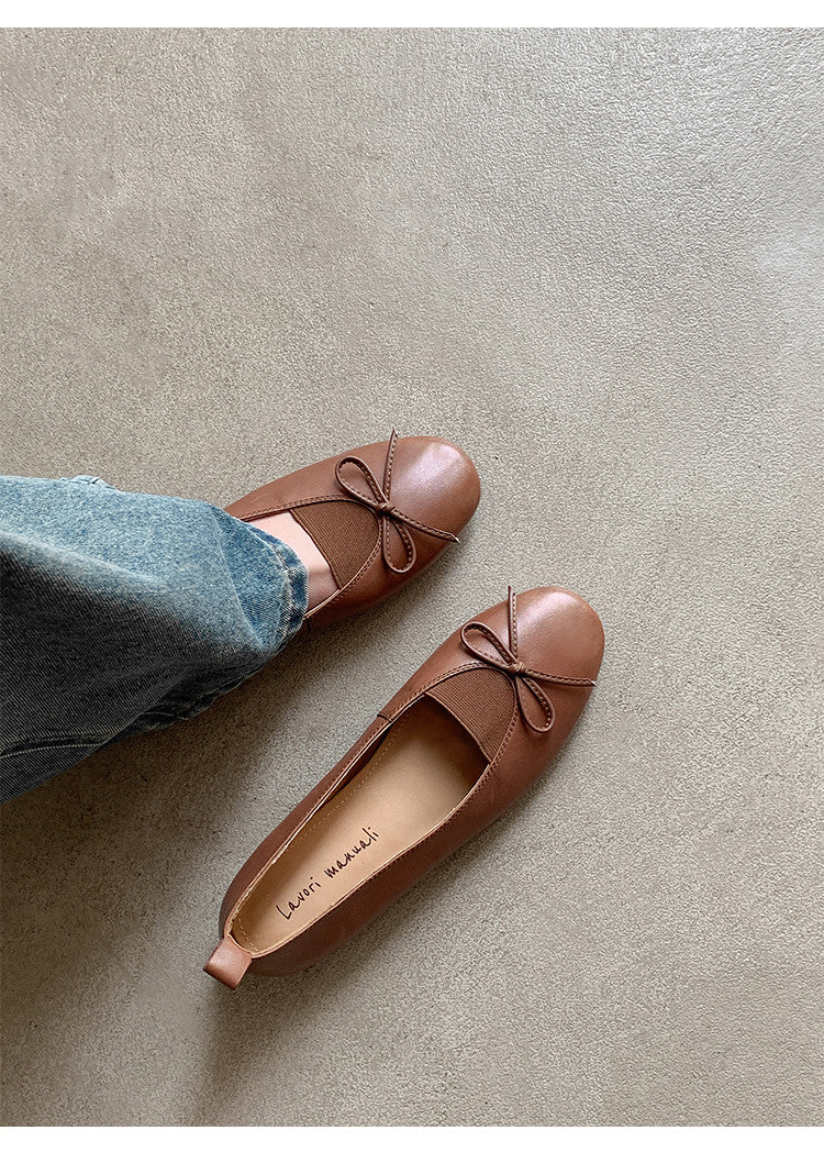 Karin Luna Full Layer Inside and Out~Basic Versatile Bow Hidden Heel Shoes
