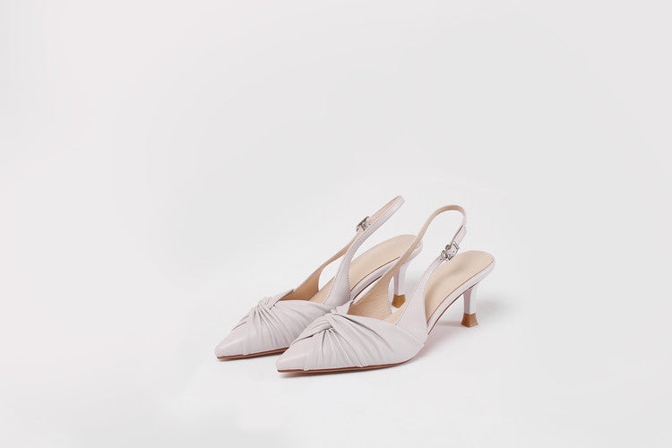 Karin Luna In Stock In Stock  Exquisite Pointed Toe Backless Closed-Toe Stiletto Sandals