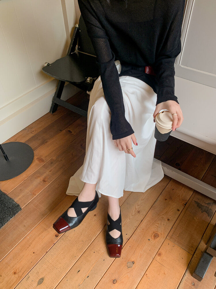 Karin Luna In Stock  Spot Goods  Lost in a Flash~Full Grain Leather Inside and Out Pig Nose Style Mainly Recommended Popular Ballet Shoes
