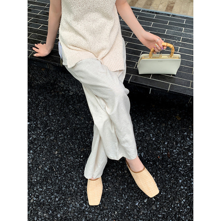 Karin Luna In Stock Spot Goods Baotou Vacation Style Height-Increasing Slippers