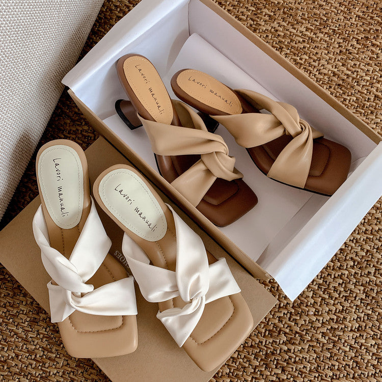 Karin Luna In Stock In Stock Basic Versatile Cross Strap Sofa Insoles Slippers