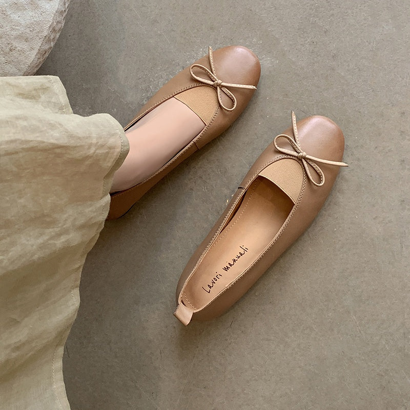 Karin Luna Full Layer Inside and Out~Basic Versatile Bow Hidden Heel Shoes